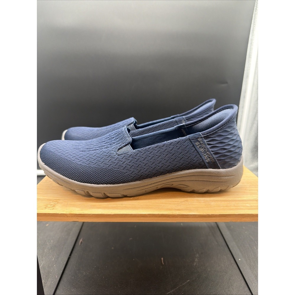Skechers Reggae Fest 2.0 Guiding Light Slip-Ins Navy Gray SZ 6.5 Memory Foam